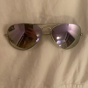Purple Ray Ban Sunglasses with Case